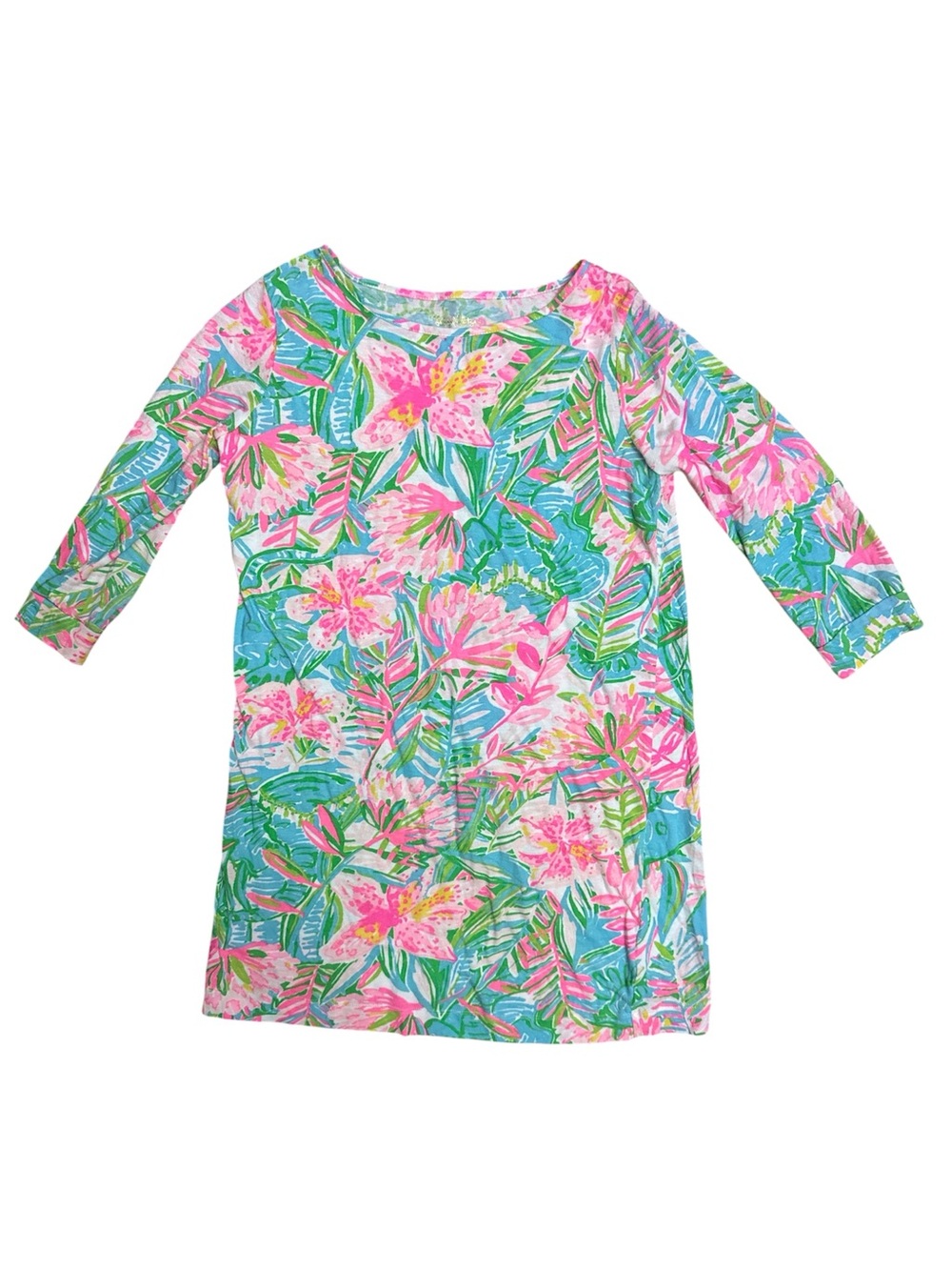 Lilly Pulitzer Kids Hollee Dress in Pop Up Lilly of the Jungle Print
